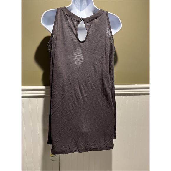 INC International Concepts Boho Embroidered Cold Shoulder Blouse Sz M grey NWT - Picture 8 of 10